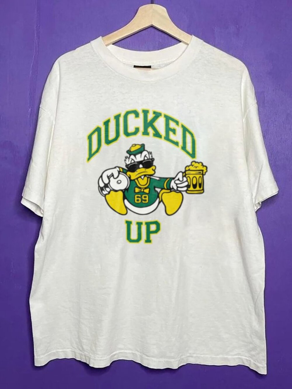 Vintage University of Oregon Style Shirt, Oregon Ducks Football Shirt, Ducked Up